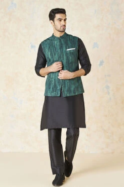 Adhrit Nehru Jacket - Green