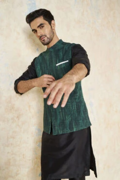 Adhrit Nehru Jacket - Green -Anita Dongre F23M22B Green 5