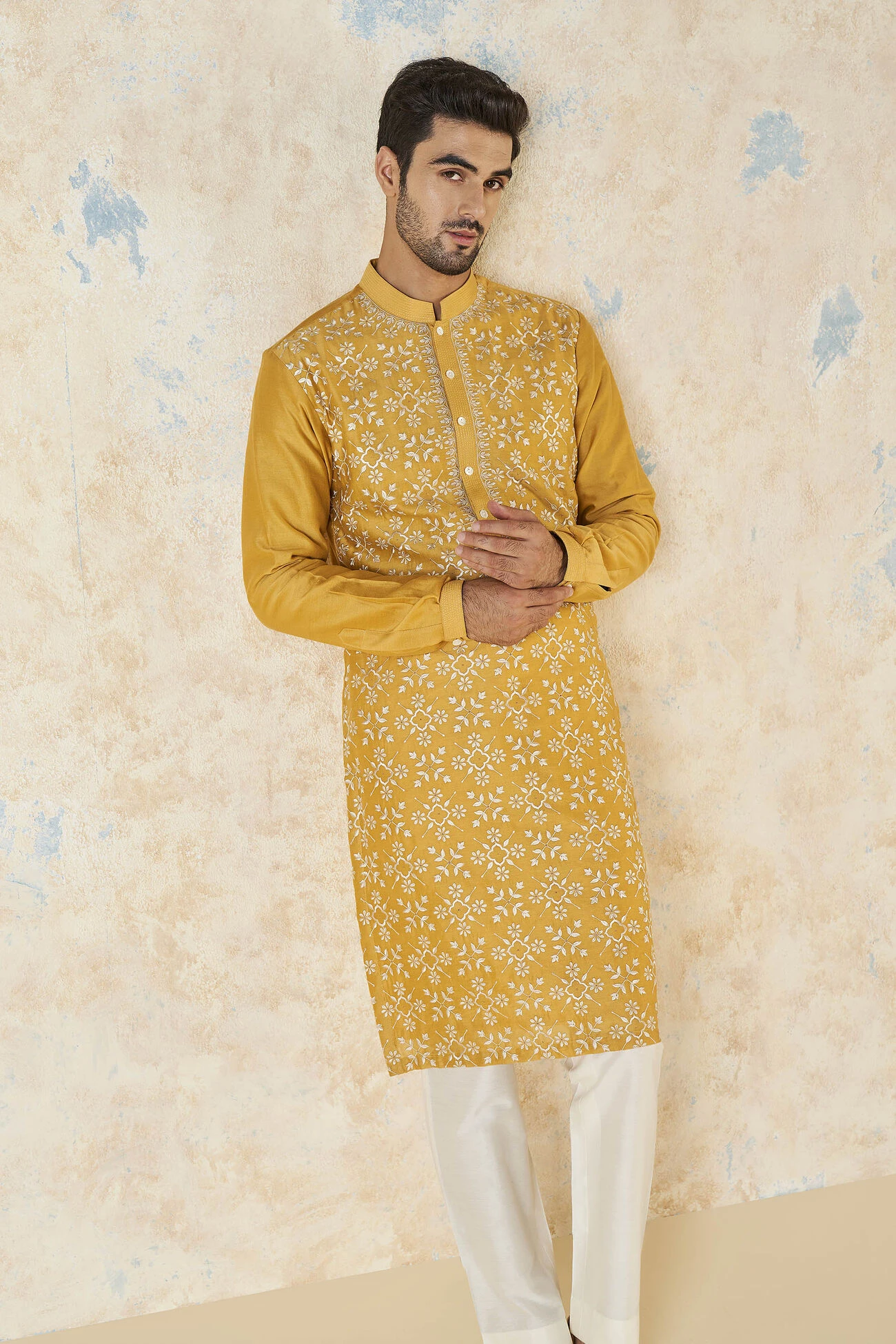 Udyan Kurta - Mustard 6 Udyan Kurta - Mustard - Image 4