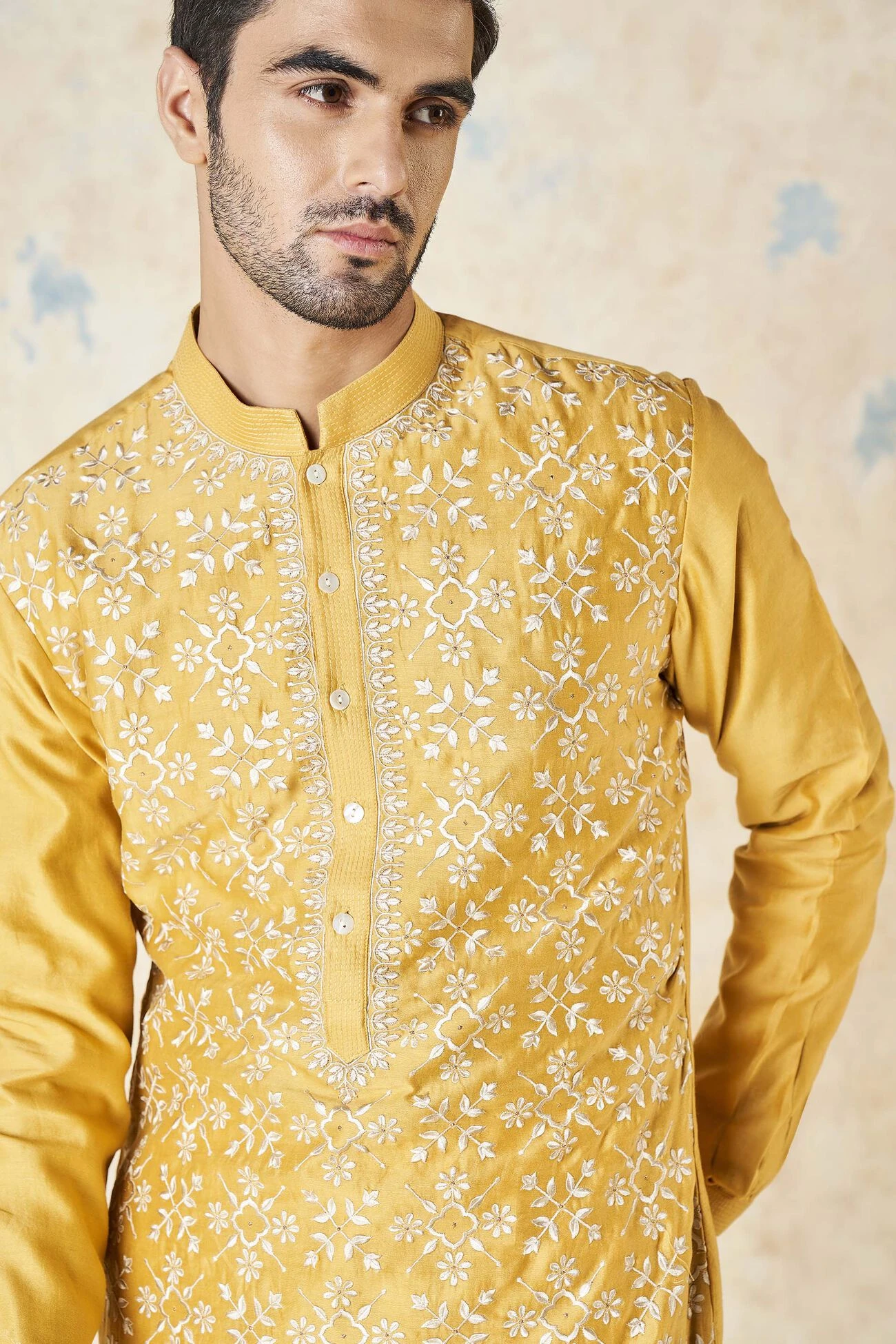 Udyan Kurta - Mustard 7 Udyan Kurta - Mustard - Image 5