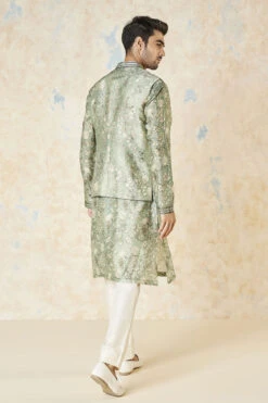 Bhramar Nehru Jacket - Sage -Anita Dongre F23M28B Sage 3