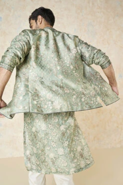 Bhramar Nehru Jacket - Sage -Anita Dongre F23M28B Sage 8