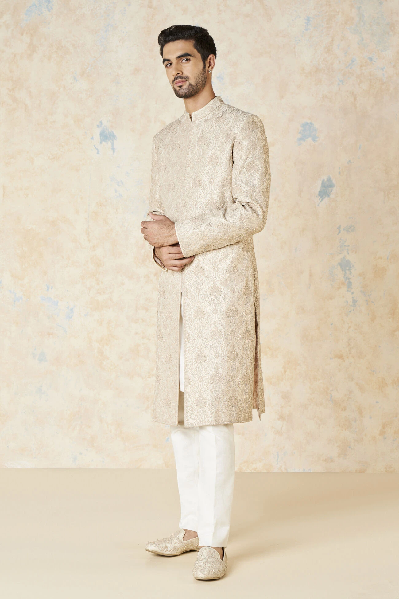 Ikshaan Sherwani - Ivory 5 Ikshaan Sherwani - Ivory - Image 3