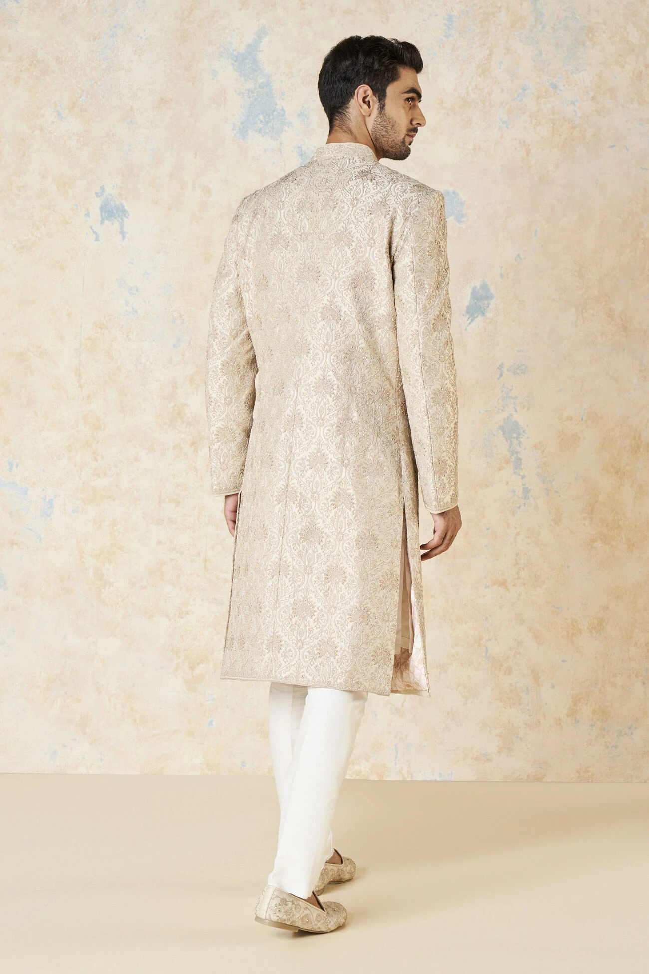Ikshaan Sherwani - Ivory 6 Ikshaan Sherwani - Ivory - Image 4