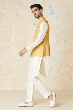 Akheel Nehru Jacket - Mustard 11 Akheel Nehru Jacket - Mustard -Anita Dongre F23M6B Mustard 3