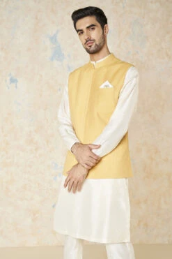 Akheel Nehru Jacket - Mustard 12 Akheel Nehru Jacket - Mustard -Anita Dongre F23M6B Mustard 4