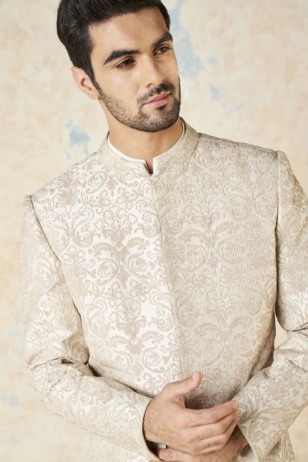 Vehant Sherwani - Ivory 7 Vehant Sherwani - Ivory - Image 5