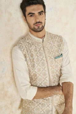 Rayan Nehru Jacket - Ivory -Anita Dongre F23M7B Ivory 4