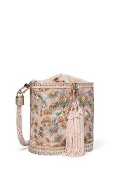 Pichhwai Bucket Bag - Flamingo Pink -Anita Dongre F23PBUCKET1 BLSH 3