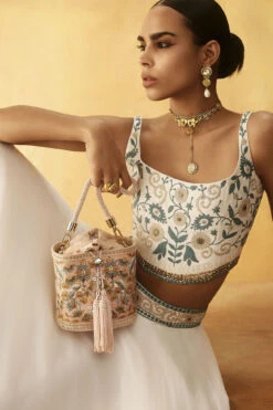 Pichhwai Bucket Bag - Flamingo Pink -Anita Dongre F23PBUCKET1 Flamingo20pink 1