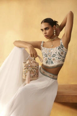 Pichhwai Bucket Bag - Flamingo Pink -Anita Dongre F23PBUCKET1 Flamingo20pink 3