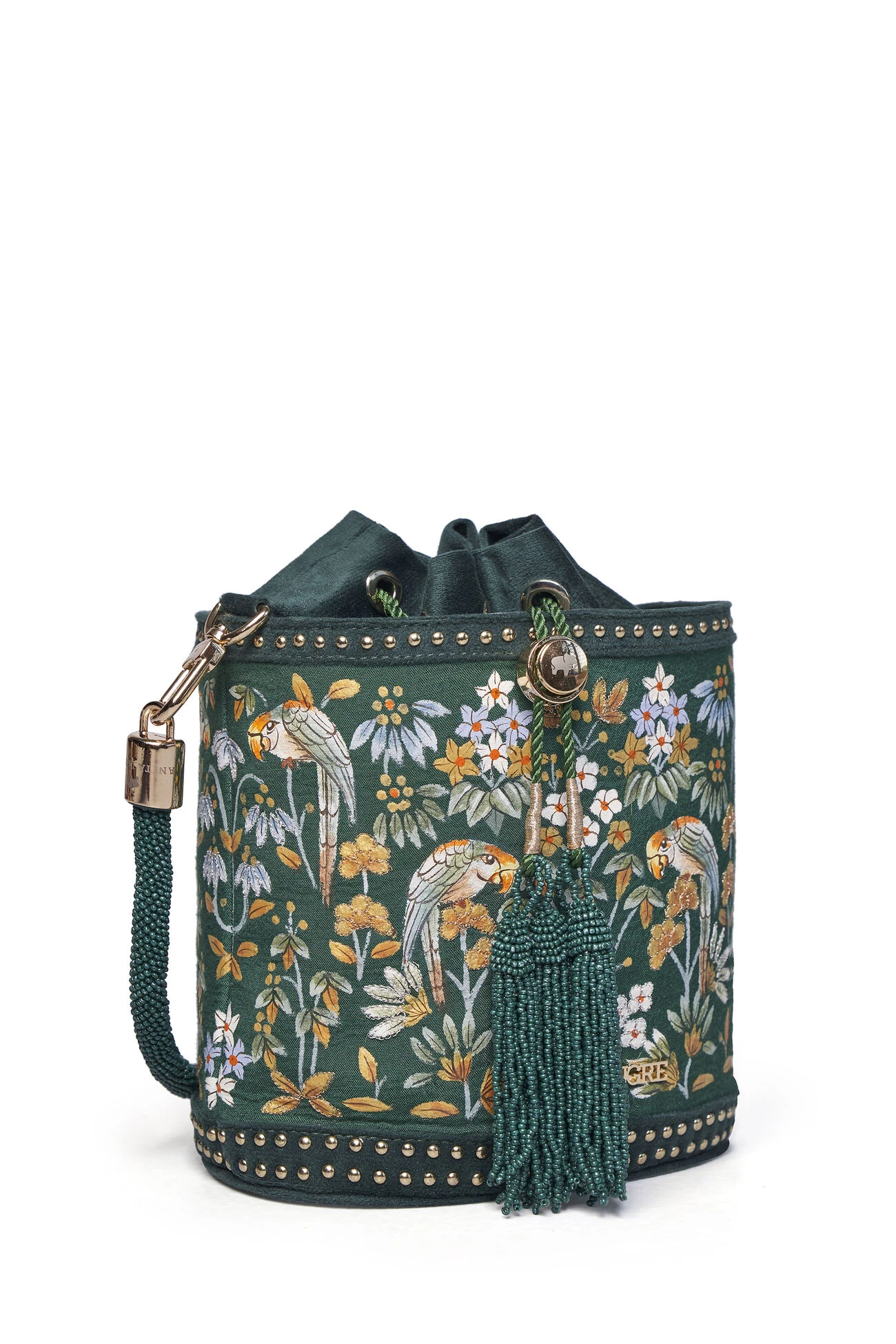 Pichhwai Bucket Bag - Starling Green 9 Pichhwai Bucket Bag - Starling Green - Image 7