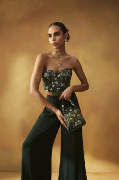 Pichhwai Bucket Bag - Starling Green 13 Pichhwai Bucket Bag - Starling Green -Anita Dongre F23PBUCKET1 Green 2