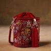 Pichhwai Bucket Bag - Scarlet Red