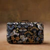 Pichhwai Clutch - Nightingale Black 2 Pichhwai Clutch - Nightingale Black -Anita Dongre F23PCLUTCH1 Black 1