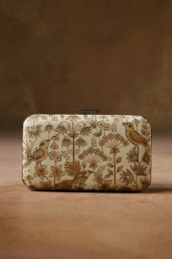 Pichhwai Clutch - Canary Gold