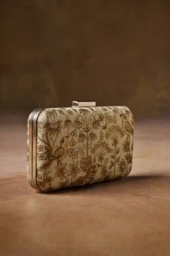 Pichhwai Clutch - Canary Gold -Anita Dongre F23PCLUTCH1 Canary20gold 2