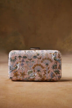 Pichhwai Clutch - Flamingo Pink