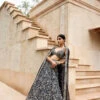 Qainaat Lehenga - Navy Blue