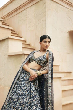Qainaat Lehenga - Navy Blue -Anita Dongre F23R105MTO NYBL 4