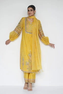 Philomel Suit Set - Yellow -Anita Dongre F23R119 Yellow 2