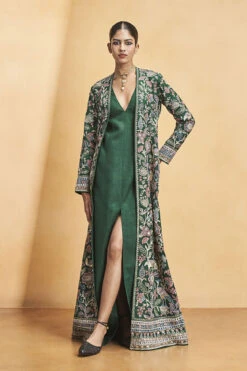 Blooming Wildforest Jacket Set - Green 21 Blooming Wildforest Jacket Set - Green -Anita Dongre F23R131 Green 6