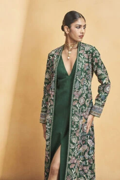 Blooming Wildforest Jacket Set - Green 23 Blooming Wildforest Jacket Set - Green -Anita Dongre F23R131 Green 8