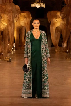 Blooming Wildforest Jacket Set - Green