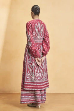 Into The Wilderness Kurta Set - Wine -Anita Dongre F23R143 WINE 2