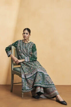 Serenade Of The Trees Kurta Set - Green -Anita Dongre F23R148 Green 5