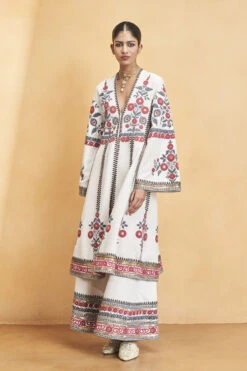 Flowers Of The Forest Kurta Set - Cream -Anita Dongre F23R189 Cream 1