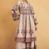 Flowers Of The Forest Kurta Set – Hazelnut -Anita Dongre F23R189 Hazelnut 1