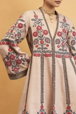 Flowers Of The Forest Kurta Set – Hazelnut -Anita Dongre F23R189 Hazelnut 3