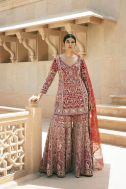 Chand Gharara Set - Red