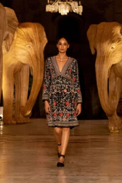 Floral Ballad Dress - Black -Anita Dongre F23R408A R Black 1