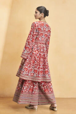 Floral Ballad Kurta Set - Red -Anita Dongre F23R408 Red 2
