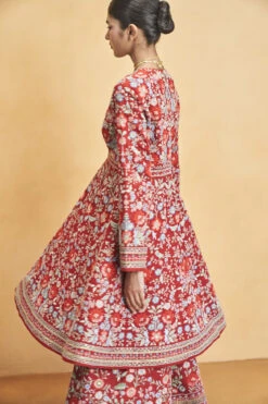 Floral Ballad Kurta Set - Red -Anita Dongre F23R408 Red 5