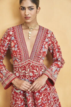 Floral Ballad Kurta Set - Red -Anita Dongre F23R408 Red 6