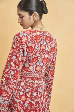 Floral Ballad Kurta Set - Red -Anita Dongre F23R408 Red 7