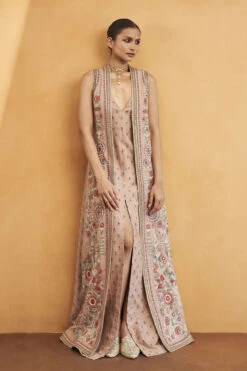 Symphony Of Flowers Jacket Set - Hazelnut