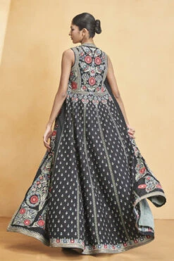 Symphony Of Flowers Jacket Set - Black -Anita Dongre F23R409 Black 3