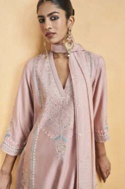 Abhisoka Suit Set - Old Rose -Anita Dongre F23R412 Old20Rose 5