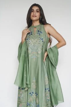 Varenya Suit Set - Sage -Anita Dongre F23R414 Sage 4