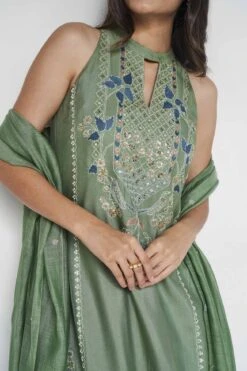 Varenya Suit Set - Sage -Anita Dongre F23R414 Sage 6