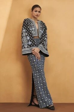 Symphony Of Blooms Jacket - Black