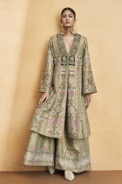 Melody Of The Flowers Sharara Set - Sage 8 Melody Of The Flowers Sharara Set - Sage -Anita Dongre F23R589 Sage 1