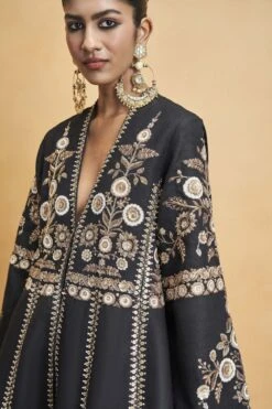 Flowers Of The Forest Kurta Set - Black -Anita Dongre F23R630 Black 6