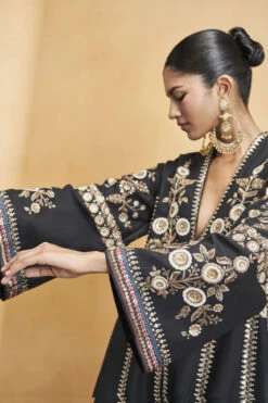 Flowers Of The Forest Kurta Set - Black -Anita Dongre F23R630 Black 7