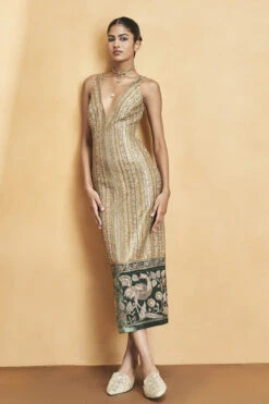 Heart Of The Forest Cocktail Dress - Gold 9 Heart Of The Forest Cocktail Dress - Gold -Anita Dongre F23R646 Tissue 1