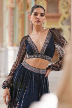 Aizah Skirt Set - Blue -Anita Dongre F23RS155 Blue 7